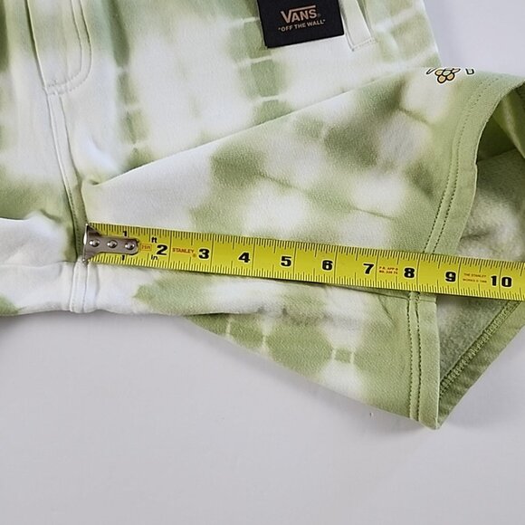 Vans 1966 Big Kids Youth Mind Fleece Short Celadon Green White Tie Dye Size XL - Picture 14 of 14